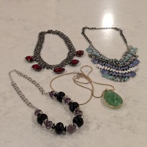 Chic Multicolor Pendant Necklace Set Of 4